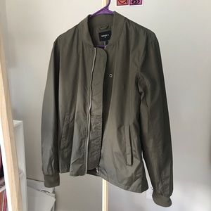 Olive Green Bomber Jacket- Forever 21